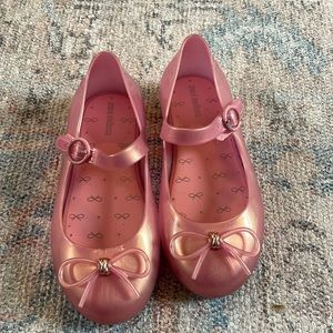Mini Melissa sz 12 girls pink ballet flat